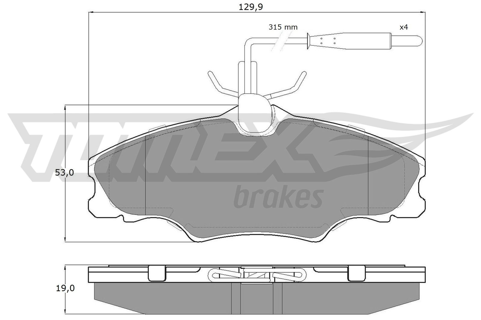 Sada brzdových platničiek kotúčovej brzdy TOMEX Brakes